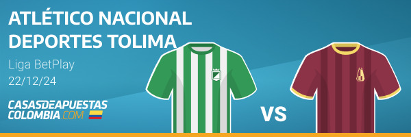 atletico nacional vs deportes tolima: pronostico y cuotas 22-12.