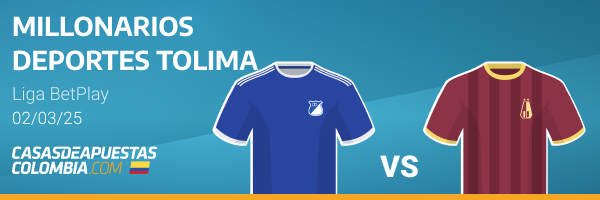 millonarios vs deportes tolima: pronostico y mejores cuotas.